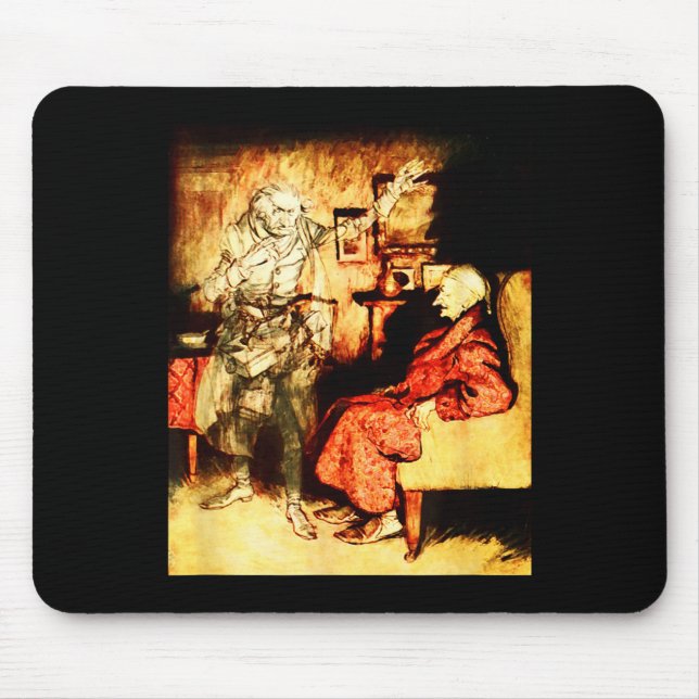 Jacob Marley Ghost Scrooge Bah Humbug Christmas Ca Mouse Mat (Front)