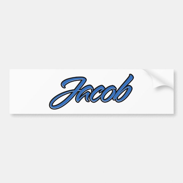 Jacob Name blue Aufkleber Sticker Autoaufkleber (Front)