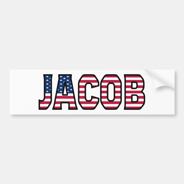 Jacob Name Vorname USA Aufkleber Sticker Auto (Front)