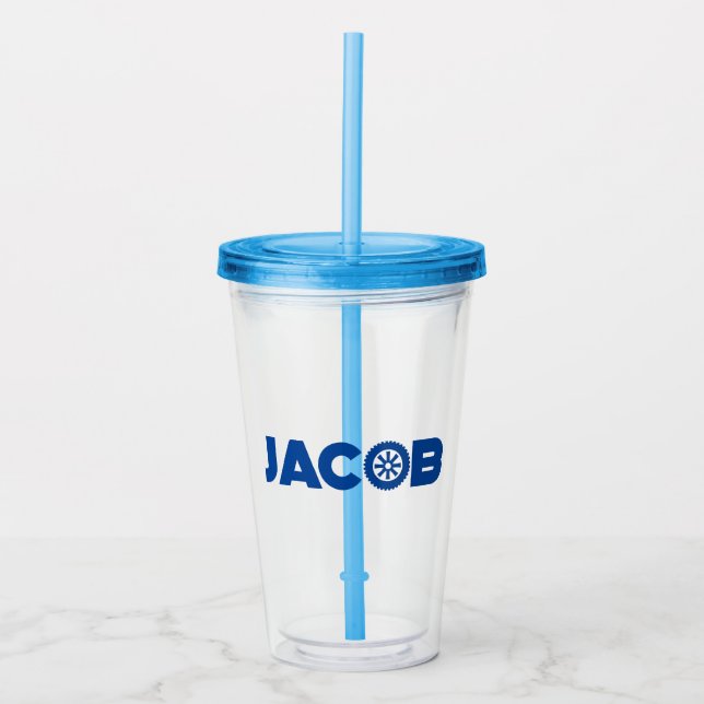 Jacob Petrol Head Acrylic Tumbler (Front)