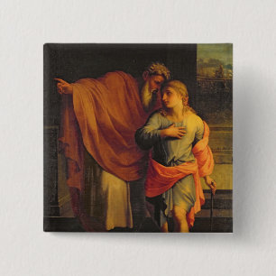 Jacob Sending his Son, Joseph 15 Cm Square Badge