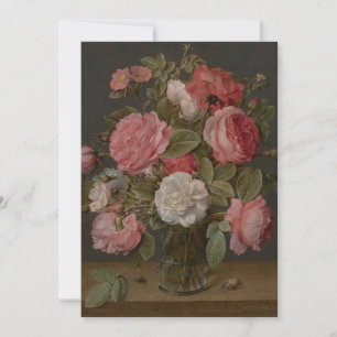Jacob van Hulsdonck - Roses in a Glass Vase Invitation