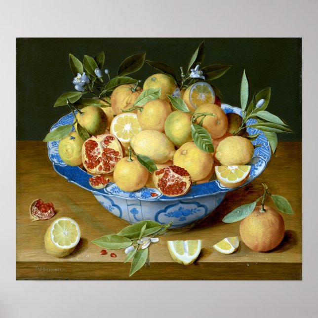 Jacob van Hulsdonck Still Life with Lemons, Orange Poster (Front)