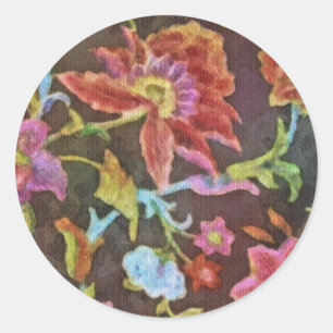 Jacobean Delight Classic Round Sticker