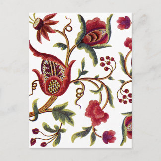Jacobean Embroidery Postcard