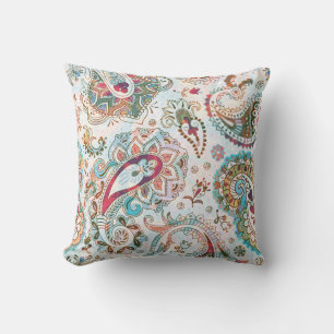 Jacobean Ethnic Floral Pattern Cushion