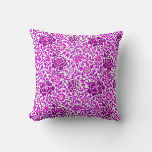 Jacobean Floral, Amethyst Purple and Lilac Cushion