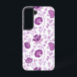 Jacobean Floral Big Pattern Pinks on White Samsung Galaxy Case<br><div class="desc">Jacobean style floral surface pattern design in contrasting pinks on a white background.</div>