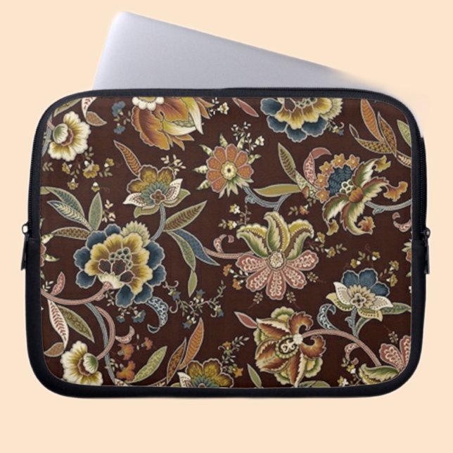 Jacobean Floral Pattern Laptop Sleeve (Creator Uploaded)