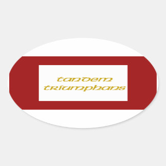 Jacobite 1745 flag oval sticker