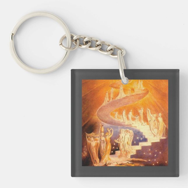 Jacob's Dream By William Blake  Key Ring (Front)