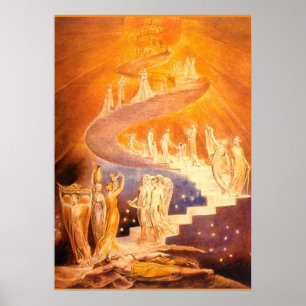 Jacob's Dream By William Blake Poster