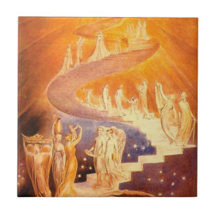 Jacob's Dream By William Blake Tile