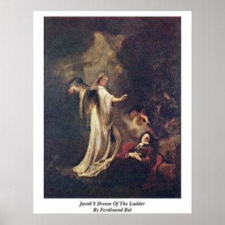 Jacob'S Dream Of The Ladder By Ferdinand Bol Poster