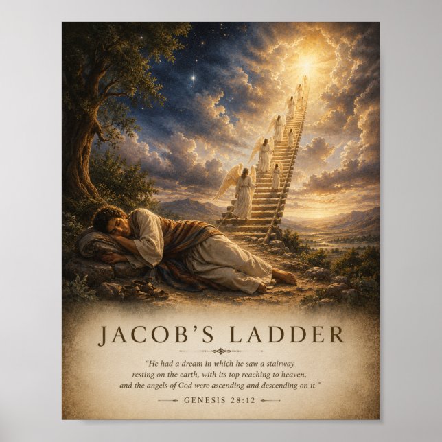 Jacob's Ladder Bible Poster (Front)