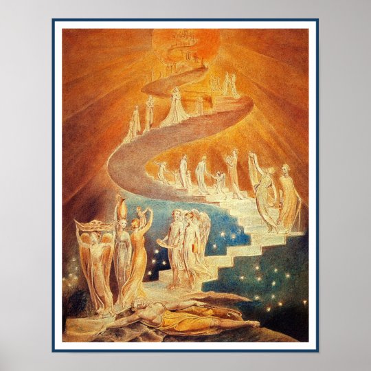 Jacob's Ladder by William Blake Poster | Zazzle.co.uk