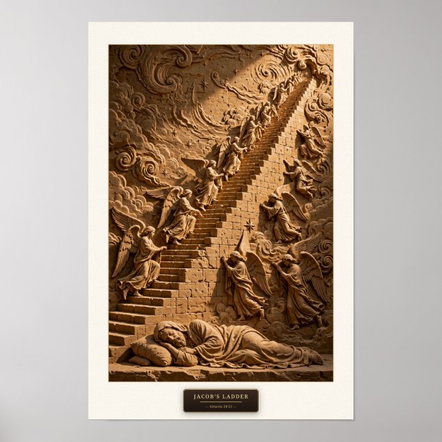 Jacob's Ladder — Sculpted Scripture Poster (Front)