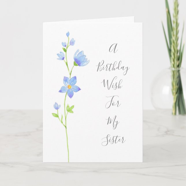  Jacob's Ladder Watercolor Flowers Card (Front)