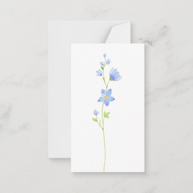 Jacob's Ladder Watercolor Flowers Card (Front)