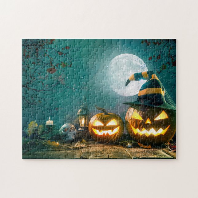 Jacolantern Funny Jack O Lantern Complex Jigsaw Pu Puzzle (Horizontal)