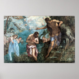 Jacopo Tintoretto Baptism of Christ Poster