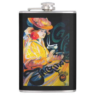 Jacqmotte Caf� Vintage PosterEurope Hip Flask
