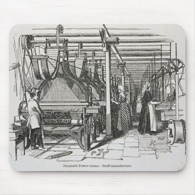 Jacquard Power Looms (engraving) Mouse Mat (Front)