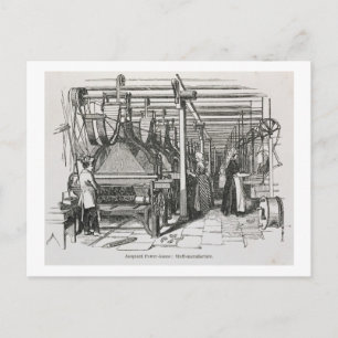 Jacquard Power Looms (engraving) Postcard