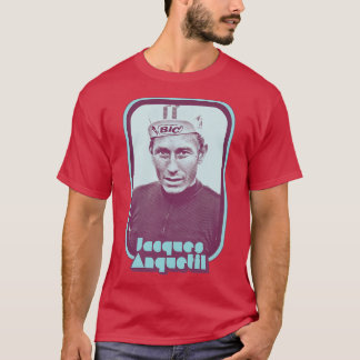 Jacques Anquetil Retro Cycling Fan Art Design T-Shirt