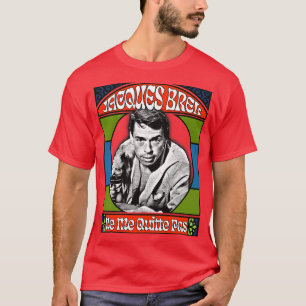 Jacques Brel Retro Fan Design T-Shirt