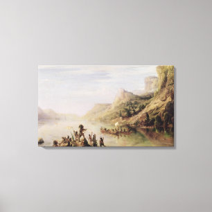 Jacques Cartier Discovering the St. Lawrence Canvas Print