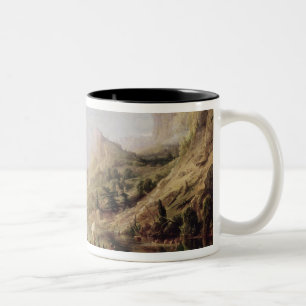 Jacques Cartier Discovering the St. Lawrence Two-Tone Coffee Mug