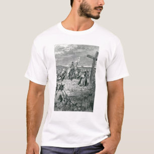 Jacques Cartier  Setting up a Cross at Gaspe T-Shirt