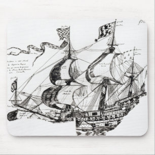 Jacques Cartier's ship, 'Rarete Indes Mouse Mat