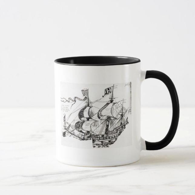 Jacques Cartier's ship, 'Rarete Indes Mug (Right)