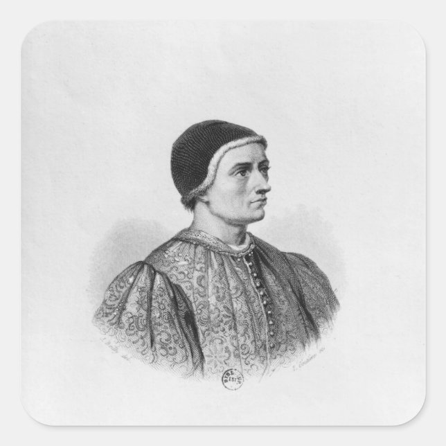 Jacques Coeur Square Sticker (Front)