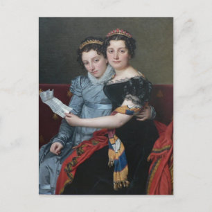 Jacques David-Sisters Zenaide,Charlotte-Bonaparte Postcard