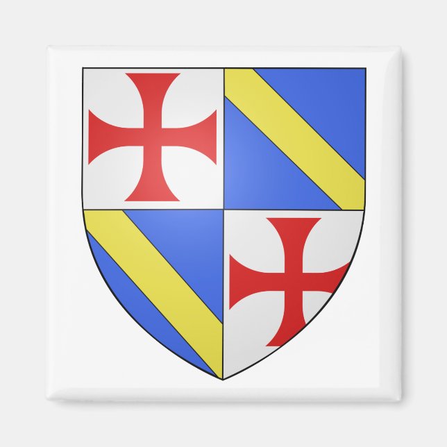 Jacques de Molay Coat of Arms Magnet (Front)