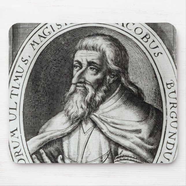 Jacques de Molay  Master of Knights Templars Mouse Mat (Front)