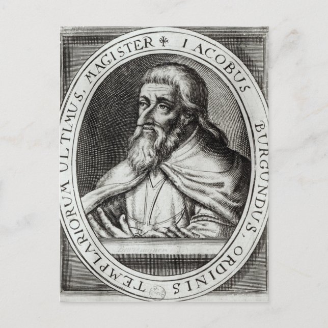 Jacques de Molay  Master of Knights Templars Postcard (Front)