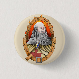 Jacques demolay thou art avenged 3 cm round badge