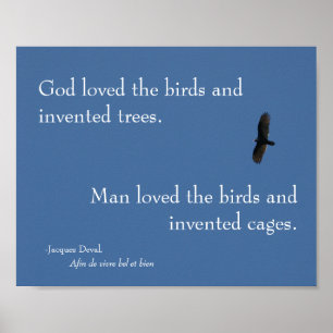 Jacques Deval Bird Poster