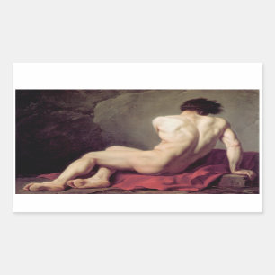 Jacques-Louis David - Patrocles Rectangular Sticker