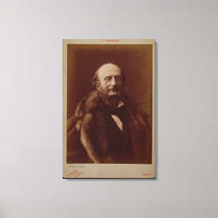 Jacques Offenbach (1819-80), German composer, port Canvas Print