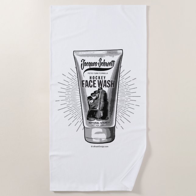 Jacques Schwett Face Wash Beach Towel (Front)