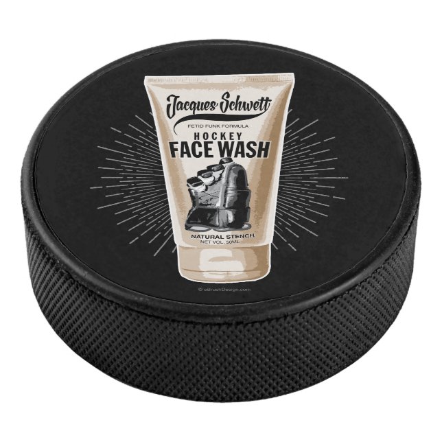 Jacques Schwett Hockey Face Wash Hockey Puck (3/4)