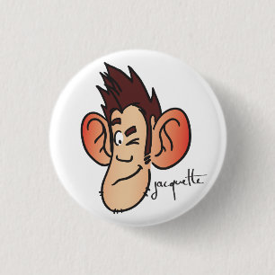 jacquette misadventure wink 3 cm round badge
