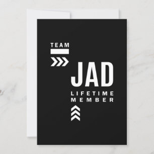 Jad Personalised Name Birthday Gift Invitation