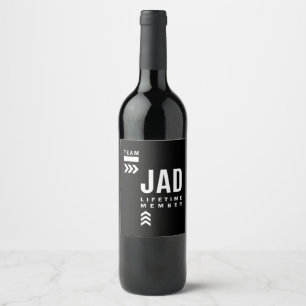 Jad Personalised Name Birthday Gift Wine Label