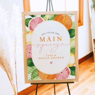 JADA Citrus Fruit Main Squeeze Bridal Shower Poster